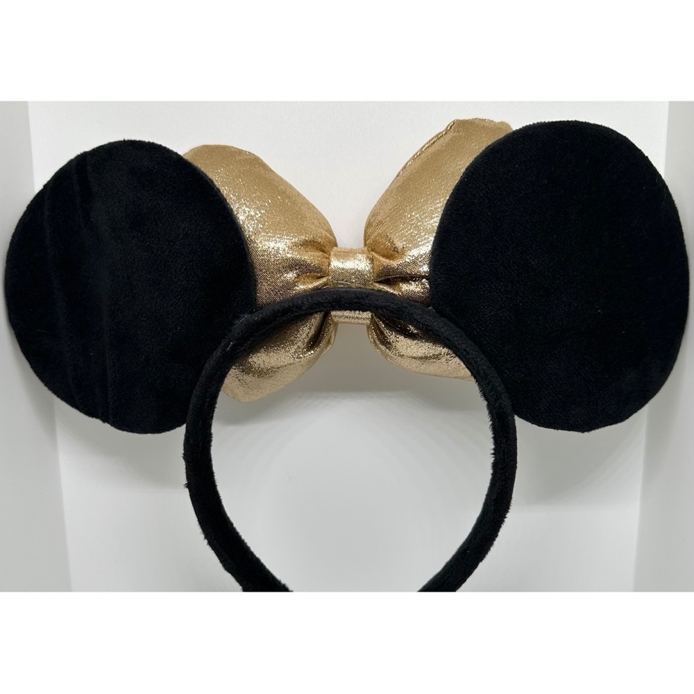 Brand New! Black Velvet Gold Ears Headband - Picture 7 of 8